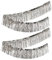 CENPEK 2 Stück PET-Regengürtel Regenseide Quasten-Vorhang, Metallfolie Quasten-Vorhang Streamer Hintergrund für Zeremonie, Hochzeit, Party, Dekoration, Geburtstagsdekoration, 30 cm x 3 m (Silber)