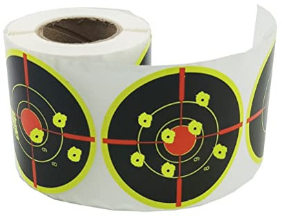 WINBST Schießscheiben für Zielscheibe, Selbstklebende Ziele 200 Stück 7,5 cm Klebe Zielscheiben Schießübungs Zielpapier, 1 Rolle mit 3 Zoll Durchmesser