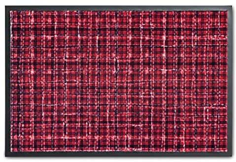 Astra rutschfeste Fußmatte innen Türvorleger - Pflegeleichte Schmutzfangmatte waschbar Fußabtreter Polyamid - Homelike Sauberlaufmatte 40x60 cm rot