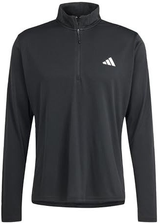 adidas Herren Train Essentials Training 1/4-Zip Long Sleeve Tee, Black, S