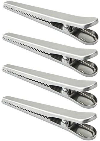 Cabilock 4pcs Snack Bag Sealing Clamp Food Bag Clips Chip Clips Sealing Clip for Home Use