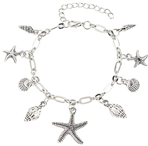 Healifty Bracelets De Plage Bracelet Vague D'été Chaîne De Cheville Réglable Chaîne De Cheville Océan Bracelet De Plage Tressé Cheville D'été Cheville Dété Aux Femmes Accessoires Alliage