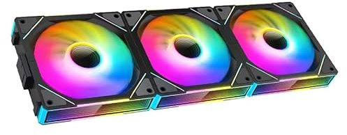TZMRIT Infinity Mirror ARGB Lüfter 120 mm,Rgb Daisy Chain PC Lüfter,3er-Pack,Schwarz
