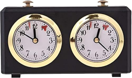 Didmortool Chess Clock, Wind Up Professional Timer, No Batteries Required, Black, Chess Clock, Board Games