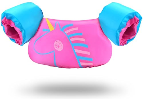 OSHYLE Braccioli di Sicurezza per Piscina Galleggiante per Nuoto Accessori per Bambini con Motivo Cartone Animato, ausilio per Imparare a Nuotare, Galleggiante (Unicorn)