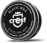 CREST - Black Wax - Cera Nera per Capelli Uomo - Tenuta Media - Coprente per Capelli Grigi e Bianchi - Colore Temporaneo Naturale - Profumata - Effetto Lucente - Made in Italy - 100ml