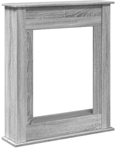 vidaXL Cadre de cheminée Sonoma Gris 75x20x87,5 cm Bois d'ingénierie, cheminée, Console de cheminée, Ensemble de Tour de cheminée, Tour de cheminée