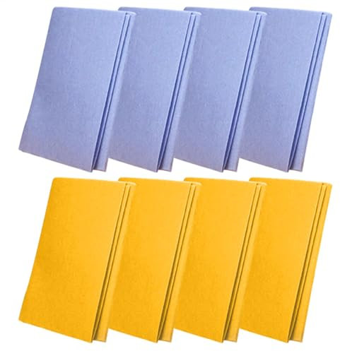 Serviette en chamois - 8 chiffons de chamois super absorbants polyvalents pour sécher dans la voiture, serviette de chamois naturelle pour voiture, bateau, camion et camping-car, San