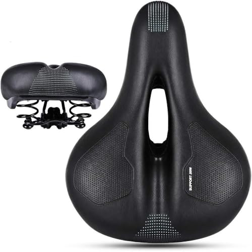 Kacepar Sella per bici con molle antiurto morbide, sella per bicicletta comoda e morbida sella in gel per bici da strada, sedile traspirante per mountain bike