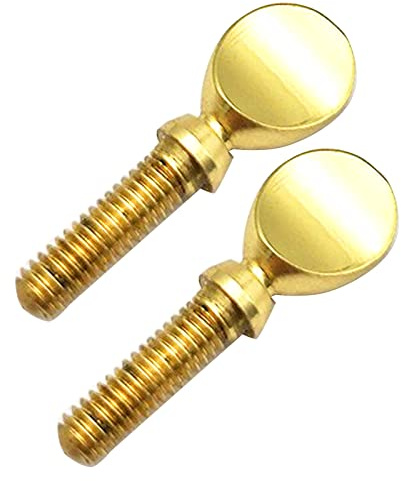 träblåsinstrument Guld Silver Klarinett Saxofon Sax Hals åtdragningsskruvar Sopran Träblåsinstrument Delar Paket med 2(Gold)