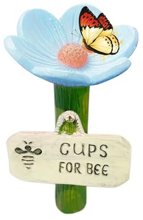 Mppchhn Bebedero para Abejas | Tazas Alimentadoras con Forma de Flor para Abejas | Tazas Mariposas para Polinizadores en Jardín Césped Entrada Patio