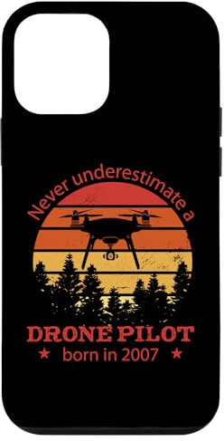 Drones-Pilot born 2007 Birthday Vintage Quadrocopter Drones Case for iPhone 12 mini