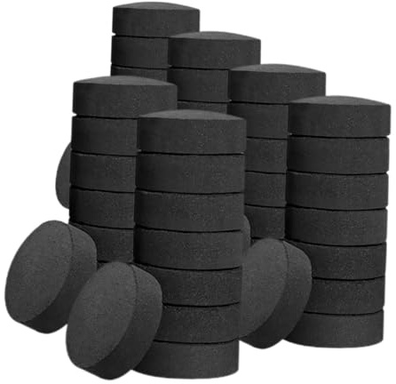 Veemoon 70 pièces Tablettes Bois Naturel Allume-feu Rapide pour Barbecue Extérieur Camping Poêle et Grill Briquettes Léger