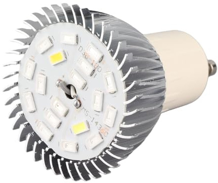 Aramox 18W LED Grow-glödlampa, Fullspektrum Växtljus för Inomhusväxter Växthus Hydroponisk Suckulentblomma, E27 E14 GU10 Base (GU10)