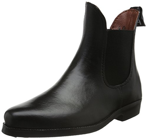 HKM Jodhpur Boot Rubber – Soft/Wide with Elastic Panel, Men, Jodhpurgummistiefel -Soft/Weit- mit Elastikeinsatz, Black, X-Large