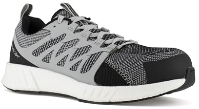 Reebok Scarpe a Bassa Sicurezza S1P SRC 42 Nere e Grigie in Rete di Nylon Grigio/Nero