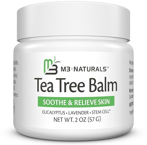 Tea Tree Oil Foot Balm – Soothing Moisturizer for Dry, Cracked Feet & Nails | Hydrating & Nourishing Skin Care for Tired, Rough, and Calloused Feet | Refreshing 2 oz Balm by M3