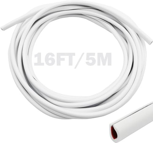 Protection Portiere Voiture, CTRICALVER 5M Car Edge Trim Seal Pad de Protecteur de Bord de Porte de Voiture en Forme de U, adapté aux Voitures SUV MPV et à la Plupart des modèles (Blanc)