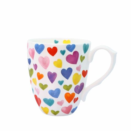 Glen Mila 13oz Cute Coffee Mug for Women Bone China Coffee Mug Cute Mugs Christmas Mugs birthday Gifts for Mom Friends