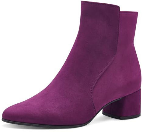 MARCO TOZZI Botín de Mujer con Cremallera y Slip 2-25364-43, Botas Cortas al Tobillo, Morado, 36 EU