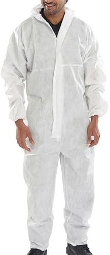 Protective Type 5/6 Disposable Economy Anti Static Work Hooded Overall Boilersuit (4XL)
