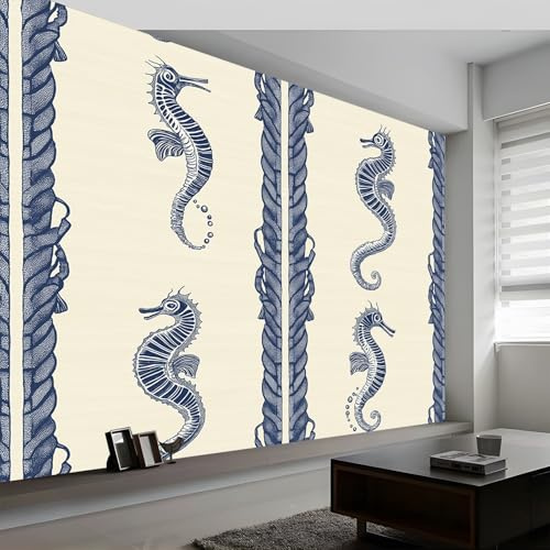 Carta da parati in stile vintage con corda marina, 250 x 175 cm, carta da parati retrò per soggiorno, camera da letto, cameretta dei bambini, corridoio