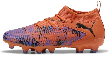 PUMA Botas de fútbol Future 8 Match FG/AG Niños 33, Heat Fire Black Ravish Orange Pink