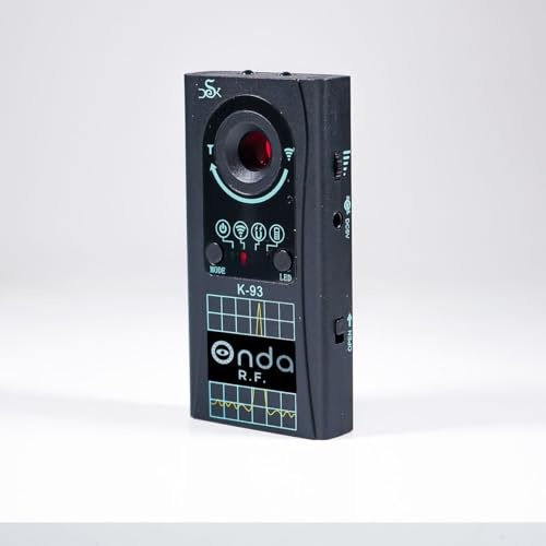 Rilevatore di Microfoni Ambientali, Microspie, Localizzatori con Magnete per Rilevare Segnali Wireless, Dispositivi di Tracciamento GPS, Microspie OCCULTATE in OGGETTI in AUTO e noleggio (K93 ONDA)