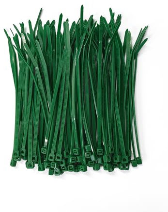 zuizhan - bridas verdes para exterior 100 m x 2.5 mm, paquete de 100 bridas plastico finas para jardín, resistencia a la tracción de 30 libras con resistente a los rayos UV, envoltura de nailon