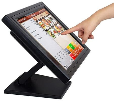 YNAADYH Monitor De Pantalla Táctil De 17 Pulgadas, Sistema Pos De 1280 X 1024 para Restaurantes, Pos, Vga, USB, Pantalla Táctil 4:3, Hdmi, Pantalla Táctil Resistiva (Type 2)