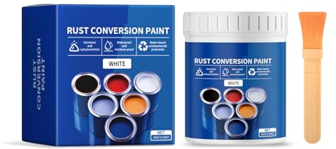 Hattba Pintura a base de agua, convertidor de óxido, 300 g, resistente a la intemperie y protección industrial de múltiples colores para metal, secado rápido