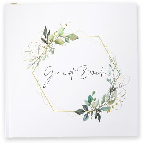 Srotmirw Floral Wedding Guest Book for Events, Receptions,Special Occasions | Hardcover Guest Book with Blank Pages