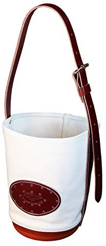 Outfitters Supply Classic Canvas & Leather Horse or Mule Feedbag, Handmade in Montana USA Leather, Adjustable Strap, Solid Leather Bottom with Leather Side Ventilation