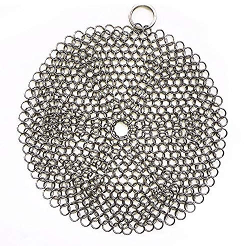 Nettoyant en fonte d'acier inoxydable 316 de qualité supérieure, grattoir pour poêle en fonte préenduite, poêle à frire, fours hollandais, poêles, grattoir, grattoir en fonte pour gril et poêle à