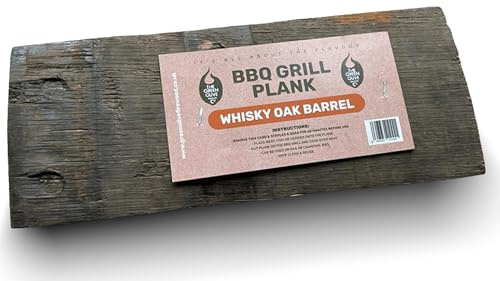 Green Olive Firewood Company - Whiskey Oak BBQ Cooking Plank (1.5kg) For Charcoal, Gas BBQ's, Smokers - Long lasting Flavour - Whiskey Barrel Oak Smoking Plank for Meat, Fish and Smoking Vegetables