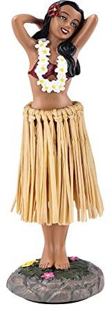 Bcsmyer Hawaii Hula Girl Bobbleheads for Dashboard Decor - Medium Size, 6.3 High