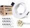 Allesgute 30er Set LED Einbaustrahler GU10 Einbaurahmen Roud Matt Weiß Schwenkbar Einbauleuchten 230V led spots 68mm Lochdurchmesser inkl. GU10 Fassung für Lampe oder Halogen