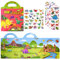 ASTARON 3D-Puffy-Stickerbuch für Kinder, 88-teilige wiederverwendbare Dinosaurier-Gelee-Sticker für Kleinkinder, Puffy-Sticker-Spiel-Reise-Sticker und pädagogisches sensorisches Lernspielzeug