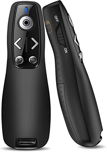 Powerpoint Presenter, Elegamefy pointer für präsentationen 2 in 1 USB A-C, 2.4 GHz Kabellose presenter für PPT/Mac/Windows