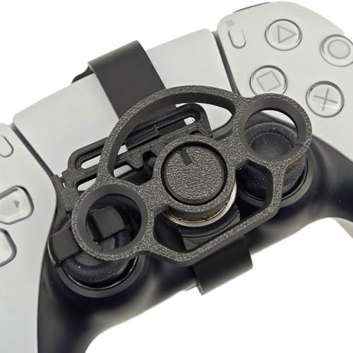 Zhixteu Volantes de carreras para PS5 para PS5 Slim, Impresión 3D Mini Volante Mando de Juego Auxiliar Recambio Accesorios (Modelo de doble orificio)