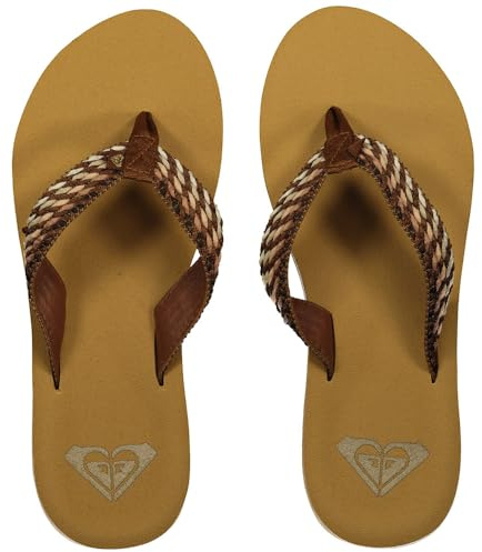 Roxy Sandalia Porto Rope para mujer, Mocha Coffee, 41 EU