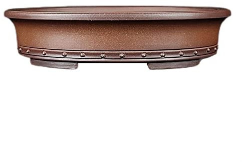 Grand pot de fleurs ovale en albâtre pour décoration de paysage extérieur, pot spécial pour bonsaï, prune, pin, cyprès et orchidées