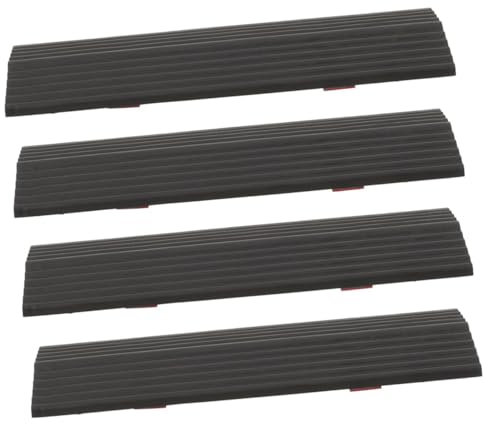 VALICLUD 4pièces Rampe De Seuil pour Robot Balayeur Tapis De Rampe Caoutchouc Lot de Antidérapantes pour Maison Bureau