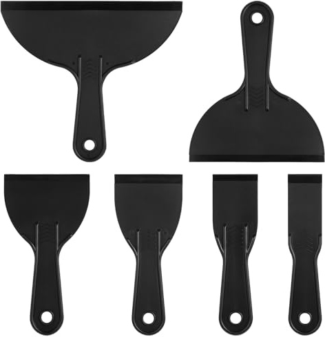 LIQWEI Set di 6 spatole in plastica, 6 misure, spatola riutilizzabile, spatola, raschietto, coltello per stucco, spatola per superficie utensile per stampante 3D, rimozione della resina, spackling