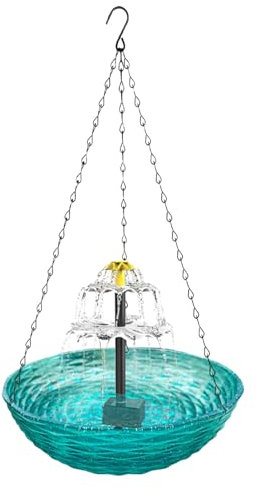 Fontana per mangiatoia per uccelli, mangiatoia da bagno all'aperto, ciotola per uccelli combinata, stazione di alimentazione da giardino, accessorio per fauna selvatica nel cortile, per acqua