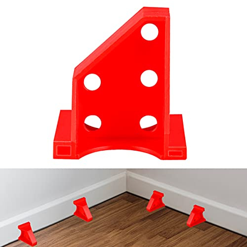 Lot de 20 cales améliorées pour pose de sol – 0,63 cm (1/4”) et 0,85 cm (1/3”) d’espacement, outil de pose pour sols stratifiés et vinyles (20 pièces, rouge)
