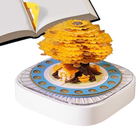Calendario 2026 | Scultura in carta con albero 2026, decorazione per la casa, casa sull'albero, calendario da tavolo per scuola, dormitorio, appartamento, università, insegnanti, studenti, bambini