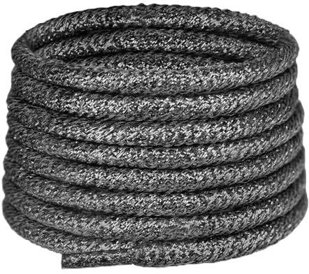 Lacesgian 4.5mm Round Glitter Shiny Gold Shoe Laces – Sparkling Metallic Silver Shoelaces for Sneakers & Boots Bling Strings (Black, 54/140cm)
