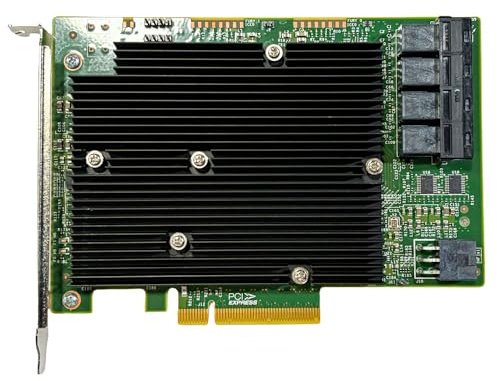 Scheda SAS HBA compatibile con LSI 9300-16i IT Mode PCIe SATA, supporto SAS Expander, 16 porte 12Gbps PCIe 3.0 x8, controller HBA con 4x SFF-8643 interni, per NAS ZFS TrueNAS unRAID