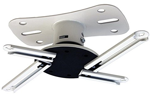 Kanto P101W Universal Projector Ceiling Mount | Solid Steel Construction | Easy to Install | White